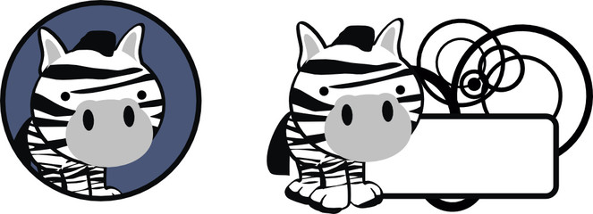 zebra baby copysapce cartoon
