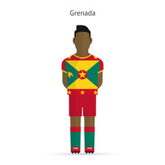 Grenada football player. Soccer uniform.
