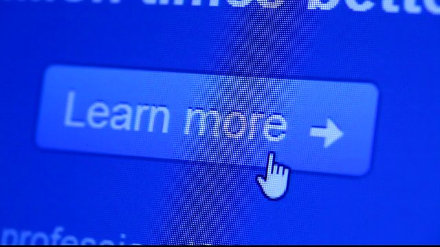 Close up of a web icon on LED screen