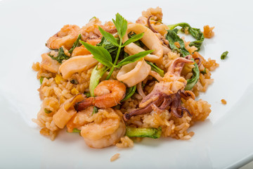 Rice with seafood