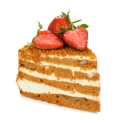 Cake with strawberries