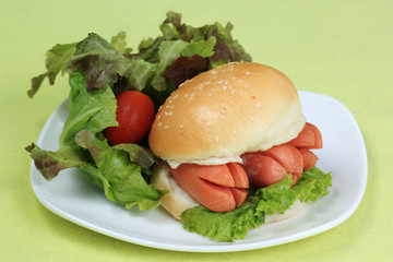 Fresh Burger with sausage