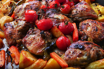 vegetables and chicken