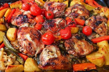 vegetables and chicken