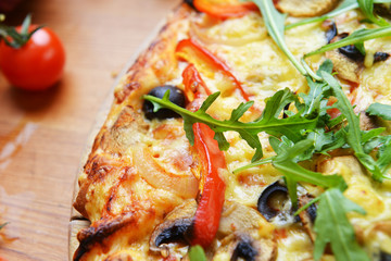 baked pizza