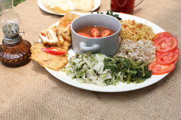 Pecel, indonesia traditional salad dish