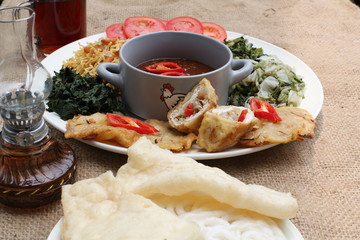 Pecel, indonesia traditional salad dish