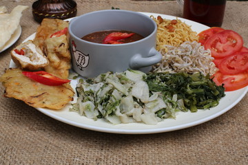Pecel, indonesia traditional salad dish