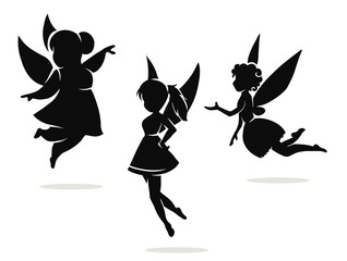 silhouettes of little fairies