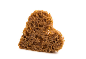 slice of black rye bread isolated