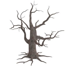 realistic 3d render of dead tree