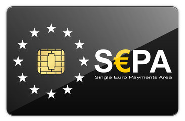 Schwarze glänzende S€PA Chipkarte