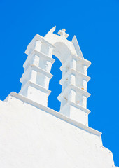 Beautiful white church in Amorgos island in Greece