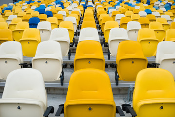 Chair in an empty stadium