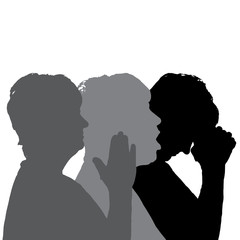 Vector silhouette of people.