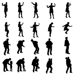 Vector silhouettes of people.