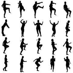 Vector silhouette of a woman.