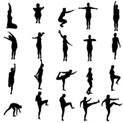 Vector silhouette of a woman.