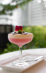 Home made strawberry ice cream.