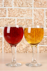 Wineglass on stone