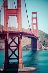 Türaufkleber Hellblau Golden Gate Bridge, San Francisco, USA