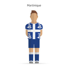 Martinique football player. Soccer uniform.