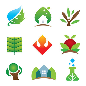 Green Eco Environment Science For Brighter Future Icon Set