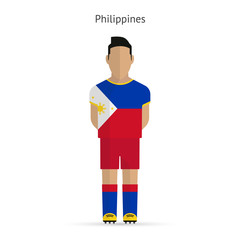 Philippines football player. Soccer uniform.