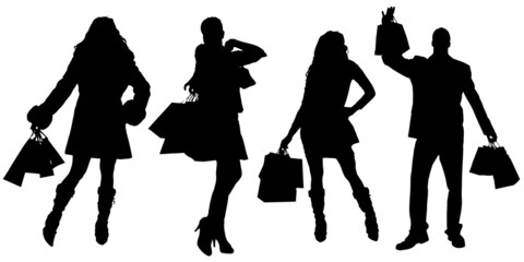 Vector silhouette of a people.