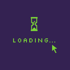 Vector Pixel Illustration: Loading