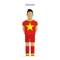Vietnam football player. Soccer uniform.