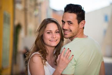 Fototapeta premium happy and lovely young couple on holiday