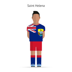 Saint Helena football player. Soccer uniform.