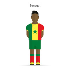 Senegal football player. Soccer uniform.