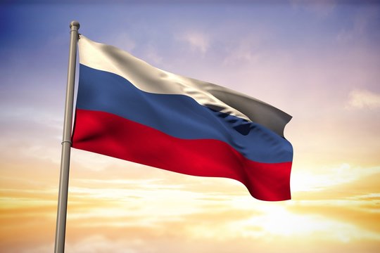 Composite image of russia national flag