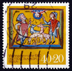 Postage stamp Germany, Berlin 1980 Annunciation to the Shepherds
