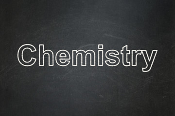 Education concept: Chemistry on chalkboard background