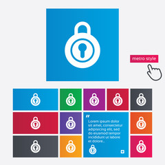 Lock sign icon. Locker symbol.