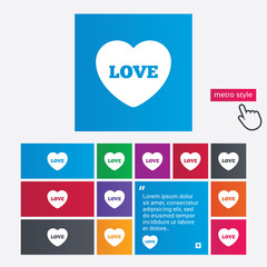 Heart sign icon. Love symbol.