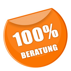 Button Beratung in orange - g847