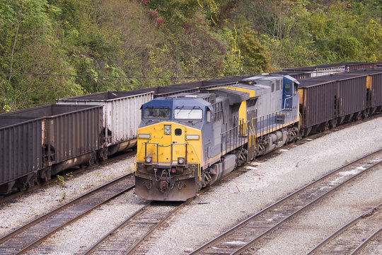 Fototapeta Empty Coal Train