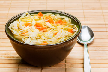 Broth - chicken soup with noodles