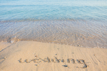 Wedding written in the Sand