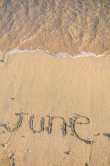 June on the sand