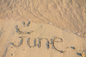 June on the sand