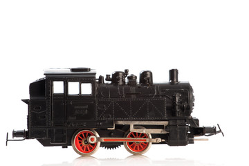 toy steam locomotive on white
