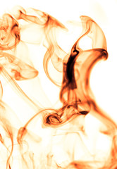 red smoke on white background