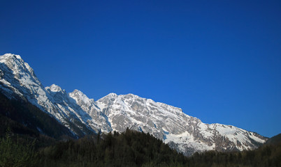 Snow covered peak in Alps