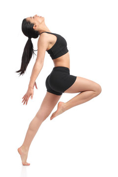 Fitness woman dancing doing aerobic exercises © Antonioguillem