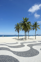 Strandpromenade von Copacabana Rio de Janeiro Brasilien